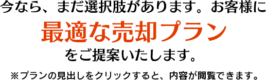 売却プランをご提案